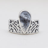 Dendritic Opal Silver Rings