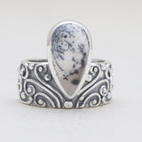 Dendritic Opal Silver Rings
