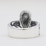 Dendritic Opal Silver Rings