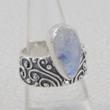 Dendritic Opal Silver Rings