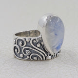 Dendritic Opal Silver Rings