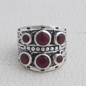 925 Sterling Silver Ruby Rings