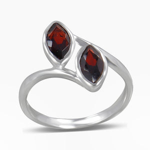 925 Sterling Silver Garnet Rings