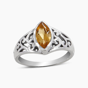 Natural Blue Topaz Silver Rings