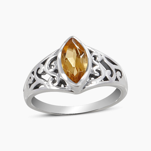 Natural Blue Topaz Silver Rings