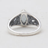 Natural Blue Topaz Silver Rings