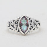 Natural Blue Topaz Silver Rings