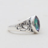 Natural Blue Topaz Silver Rings