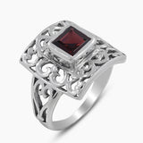 Amethyst Gemstone Silver Rings