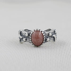 925 Sterling Silver Rhodochrosite Rings