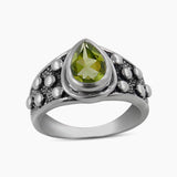 925 Silver Natural Peridot Rings