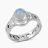 Natural Ethiopian Opal Silver Rings