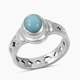 Natural Ethiopian Opal Silver Rings