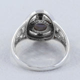 Tanzanite Cabochon Gemstone Designer Silver Ring