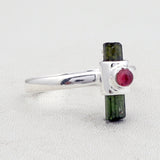 Tourmaline Pencil Silver Ring