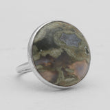Peanut Wood Jasper Silver Rings