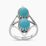 Mexican Turquoise Silver Rings