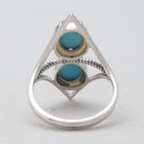 Mexican Turquoise Silver Rings