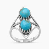 Mexican Turquoise Silver Rings