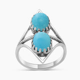 Mexican Turquoise Silver Rings