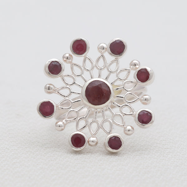 925 Sterling Silver Garnet Rings