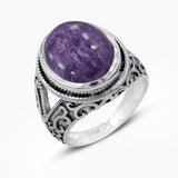 Rainbow Moonstone Silver Rings