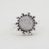 Muonionalusta Meteorite Silver Ring