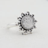 Muonionalusta Meteorite Silver Ring