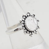 Muonionalusta Meteorite Silver Ring