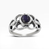 Natural Rainbow Moonstone Silver Rings