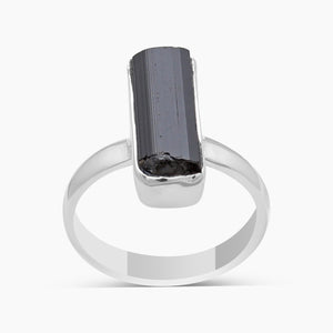 Black Tourmaline Silver Rings