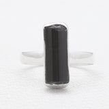 Black Tourmaline Silver Rings