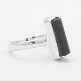 Black Tourmaline Silver Rings