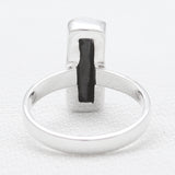 Black Tourmaline Silver Rings