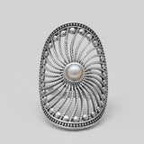 Pearl Silver Rings