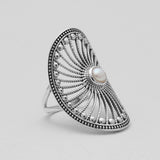 Pearl Silver Rings
