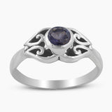 Natural Blue Topaz Silver Rings