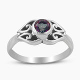 Natural Blue Topaz Silver Rings