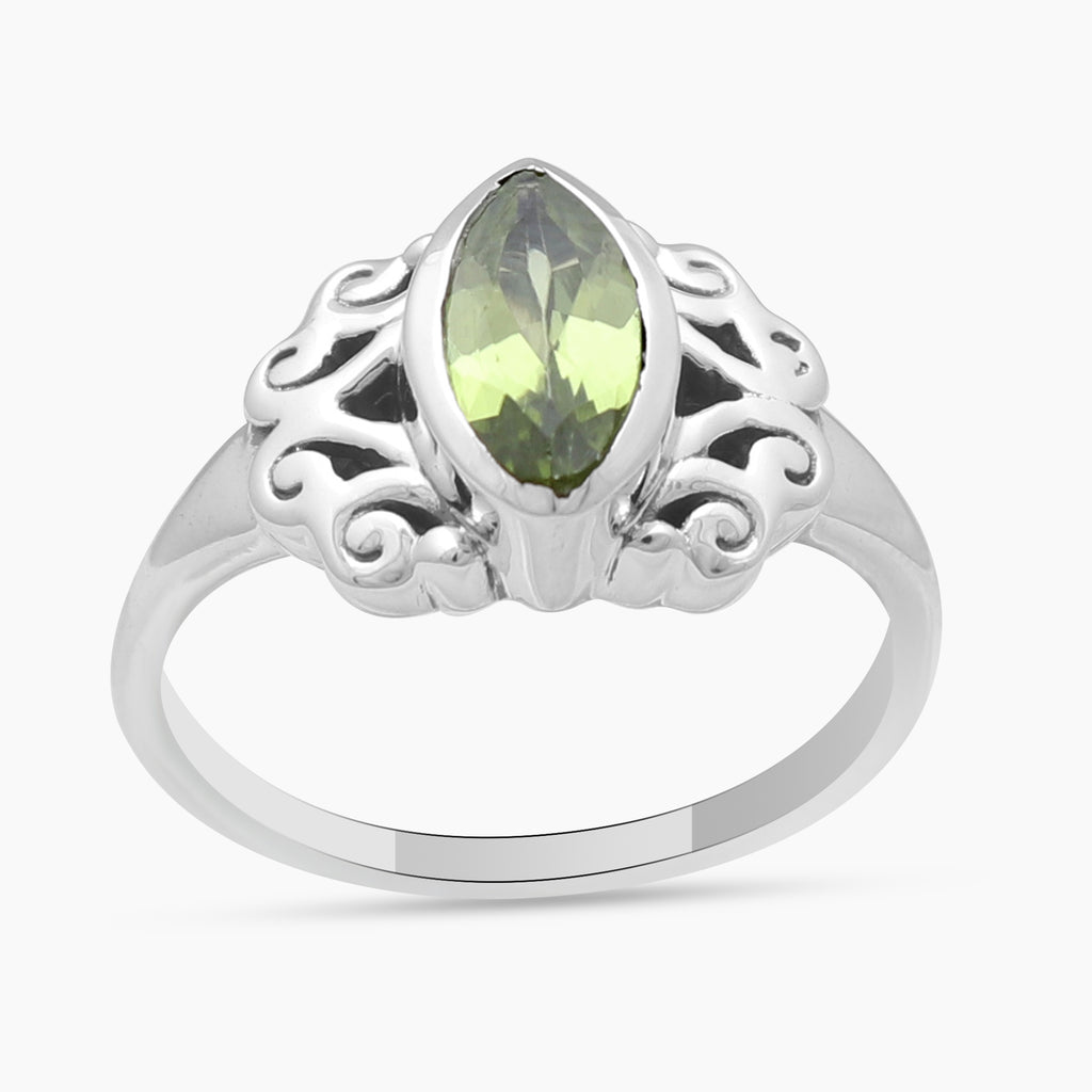 Peridot Sterling Silver Rings
