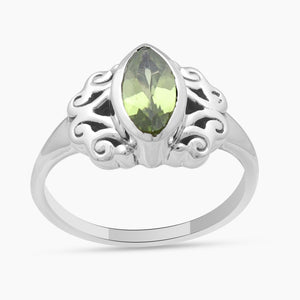Peridot Sterling Silver Rings
