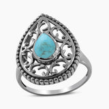 Mexican Turquoise Designer Silver Rings