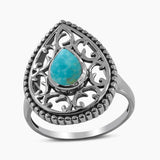 Mexican Turquoise Designer Silver Rings