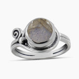925 Sterling Silver Rainbow Moonstone Rings