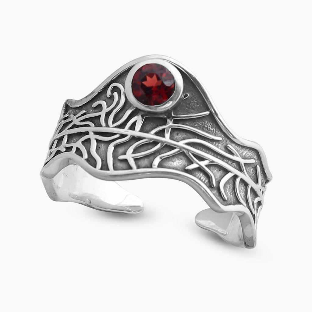 925 Sterling Silver Garnet Rings