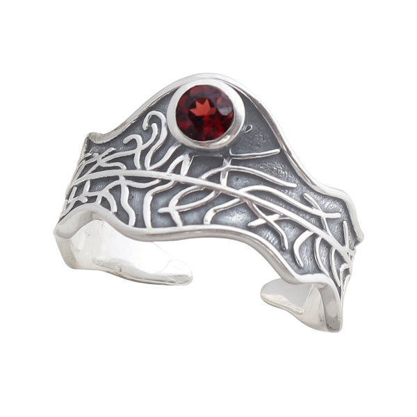 925 Sterling Silver Garnet Ring