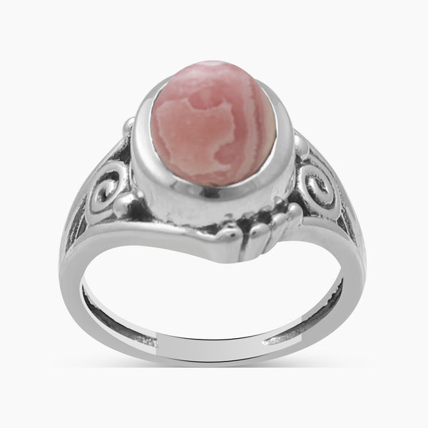 925 Sterling Silver Rhodochrosite Rings