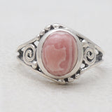 925 Sterling Silver Rhodochrosite Rings