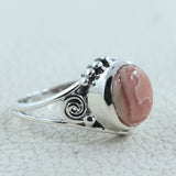 Rhodochrosite Silver Rings