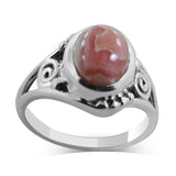 Rhodochrosite Silver Rings