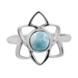 Larimar Silver Rings